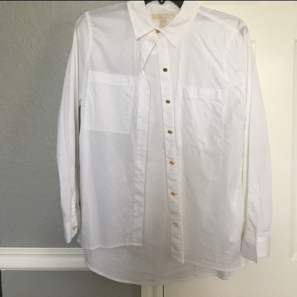 michael kors white button down
